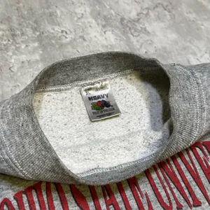 Fruit of the Loom Vintage 90s Ohio State Buckeyes University Red and Grey Crewneck Sweatshirt thumbnail 4