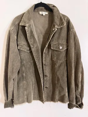 Army green corduroy jacket thumbnail 1