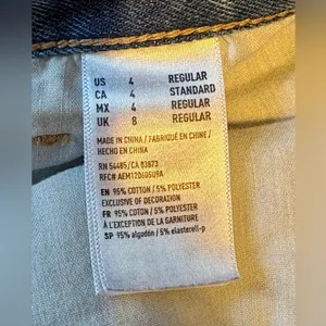 American Eagle Light Wash Distressed Denim Ripped Mom Jeans thumbnail 6