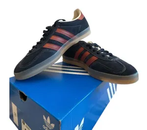 Adidas Gazelle Indoor "Legend Ink" Men's Running Sneakers Size 9 Black Red NWB thumbnail 1