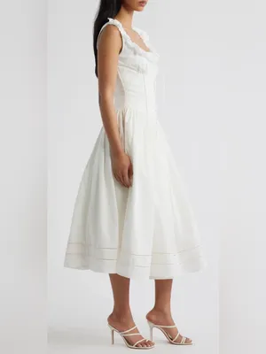 NEW HOUSE OF CB Phoebe Stretch Cotton Broderie Dress sz XL L+ thumbnail 5