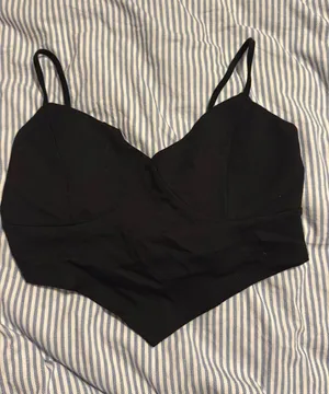 Black Forever 21 Top with tie back  thumbnail 1