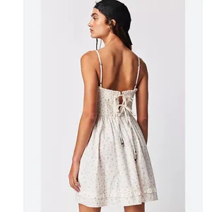 Free People Gabby Mini Dress In White Floral Print Small thumbnail 3