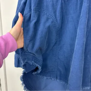 Offline by Aerie Blue Corduroy Quarter Zip Pullover Shacket Size XL thumbnail 11