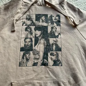 Taylor Swift Eras Tour beige Hoodie Women size XL concert merchandise thumbnail 1
