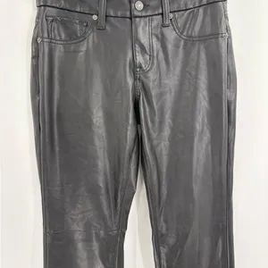 AmericanEagle outfitters black faux leather curvy classic bootcut jeans 28S thumbnail 6