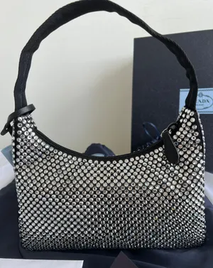 Prada NWT  Crystal Re Edition 2000 Bag In Black thumbnail 4