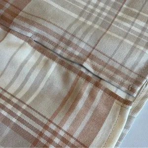 AEROPOSTALE Spaghetti Strap Plaid Mini Dress‎ w/ Slit @ Hem Brown/Cream Sz L thumbnail 12