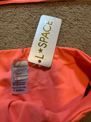 NWT L*Space bikini set coral extra small thumbnail 3