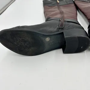 Vince Camuto Leisha Brown Black Leather 6.5 M 36.5 Knee High Riding Boots thumbnail 12
