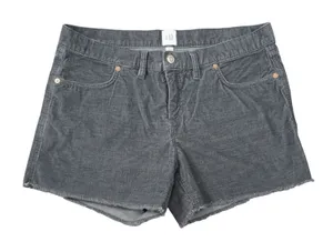 GAP‎ Women's Size 12 Gray Corduroy Raw Hem Shorts Charcoal Grey Summer Casual thumbnail 1