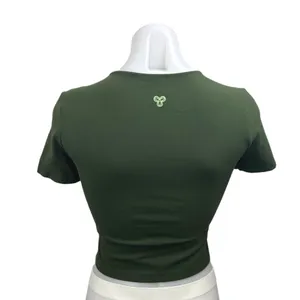 Aritzia TNA Action Green Crewneck Short Sleeve Activewear Crop Tee T-shirt Top S thumbnail 2