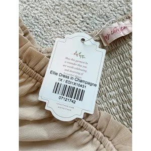 Ivy City Co. Ellie Dress Champagne Peach Gold Pink Chiffon NEW NWT 1X thumbnail 7