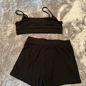 Black Angel Crop Top and Shorts Set thumbnail 4
