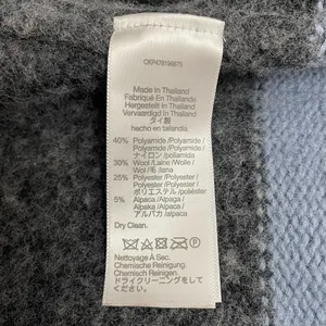 Madewell Rugby Stripe Polo Sweater Charcoal Gray & Blue Stripe Pullover Size XS thumbnail 7