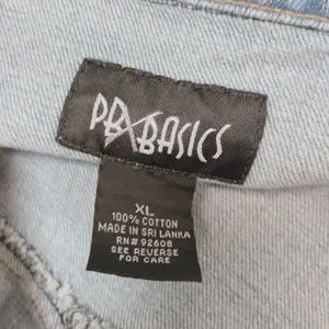 PB BASICS XL Light Wash Denim‎ Jacket Women XL 100% Cotton Button Up Y2k Vintage thumbnail 5