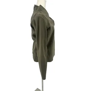 AVATAR CLOTHING Nepal Green‎ Wrap Fleece Top Sweater Wooden Button Size Medium thumbnail 7