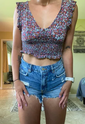 Floral Crop Top Multi thumbnail 1