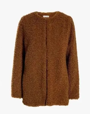 Max Studio Faux Fur Brown-rust Teddy coat size medium thumbnail 1
