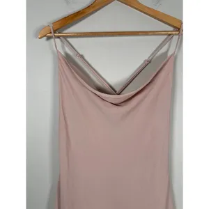 Show Me Your Mumu‎ Verona Cowl Neck Dress Dusty Pink Beige Chiffon Womens Size S thumbnail 4