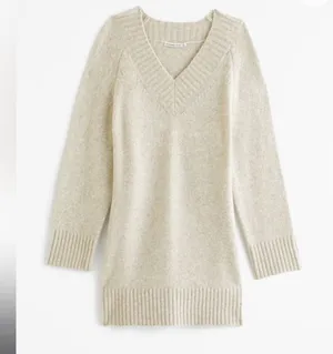 NWT abercrombie tan sweater dress Size L thumbnail 1