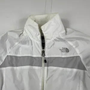 The North Face Jacket Womens Medium White Gray Full Zip Hydrenalite Windbreaker thumbnail 3