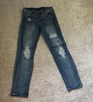 JUDY BLUE boyfriend Fit Distressed Denim Jeans pants women size 28 thumbnail 1