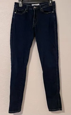 Kancan Women's Mid Rise Skinny Jeans‎ Size 7/27 Dark Blue KC7085HRG thumbnail 1