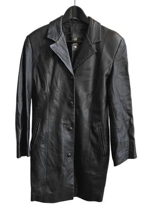 Leather Factory Firenze Italy Womens Black Leather Blazer Jacket Coat Sz 38 US 4 thumbnail 1