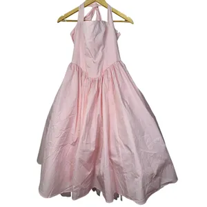 NWT Babyboo Cressida Blush Pink Halter Corset Fit & Flare Midi Dress Womens Sz L thumbnail 10