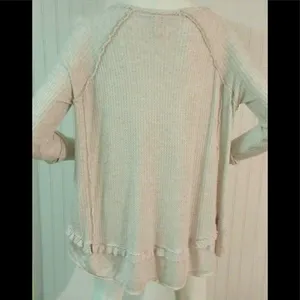 Anthropologie WeThe Free top cream color sz Small thumbnail 2