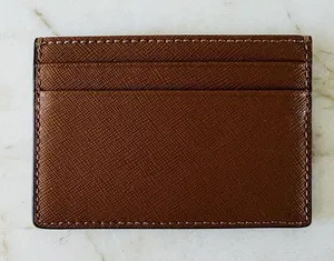 TORY BURCH Emerson Tiger Eye Leather Slim Card Case Mini Wallet thumbnail 4
