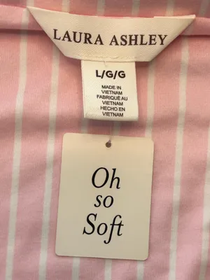 NWT Laura Ashley Pink Striped Oh So Soft Pajama Shorts Set Size Large L coquette thumbnail 4