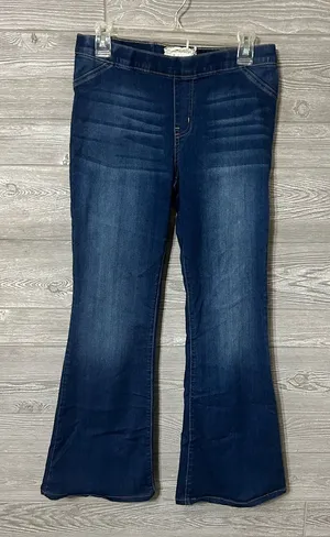 Altar'd‎ State Womens Dark Wash Pull On Flare Leg Jeans Size Medium Blue Denim thumbnail 1