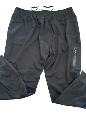 Grey's Anatomy Black Cargo Jogger Scrub Pants with Drawstring thumbnail 2