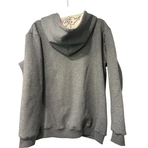 SLEEP SHEEP Plaine Hoodie Gray Sherpa Lined Full Zip Jacket M Streetwear Casual thumbnail 5