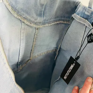 PrettyLittleThing denim mini dress with a sculpted corset-inspired fit thumbnail 8