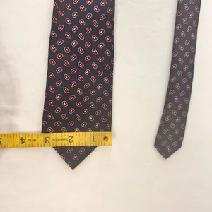 Bert Pulitzer Silk Men's Tie Blue Multicolor Geometric Vintage Classic Office thumbnail 4