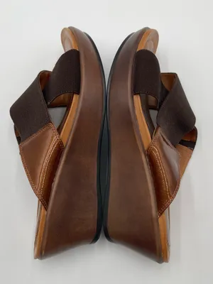 Dansko Ava Brown stretch Fabric Wedge Sandals Slip On Women's Size 38 US 7.5-8 thumbnail 11
