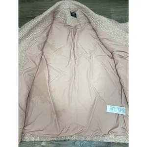Abercrombie & Fitch Womens Coat, Tweed Long Sleeve, Overcoat, Blush Pink, L‎ thumbnail 7