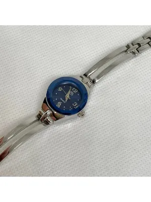 George women’s watch silver tone blue dial 19mm quartz analog up to 6” running thumbnail 2
