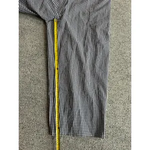 Polagram Womens Gingham Overalls Black White Plaid Bib Jumpsuit 2XL‎ thumbnail 5