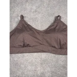 Torrid Lightly Lined Smooth Cross Front Bralette Size 3 Brown thumbnail 3