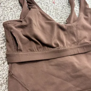 Lululemon Align Tank‎ Top Brown Cropped Yoga Support Bra LW1DUVS Sz 4 Nulu thumbnail 4