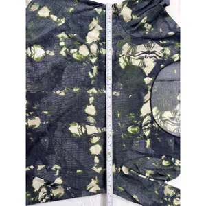 SimplyVera Vera Wang Womens Tie Dye Asymmetric Hem Long Sleeve Shirt Size L SKU thumbnail 4