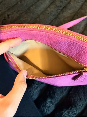 Nanette Lepore Hot Pink Pebbled Leather Crossbody thumbnail 6