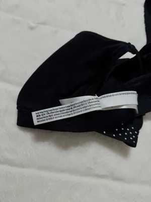 PINK Victoria’s Secret Rhinestone Elastic Bralette Black Large thumbnail 5