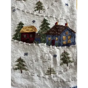 Vintage Northern Isles Cardigan Sweater Winter Village Grandmacore Cottagecore L thumbnail 6