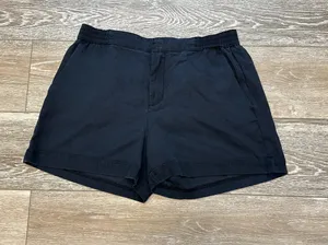 A New Day Sz M Navy Blue Shorts Eladtic Back Cute & Comfy thumbnail 2