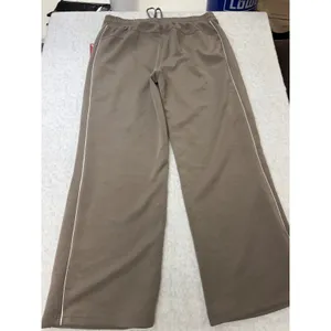Member's Mark Womens Sandwash Wide‎ Leg Pant Brown XL NWT Side Piping Drawstring thumbnail 5